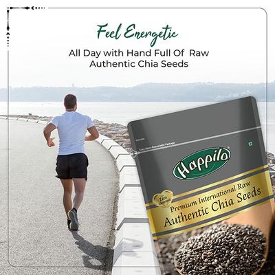 Happilo Premium International Raw Authentic Chia Seeds 250 gm - Nutritional Bars