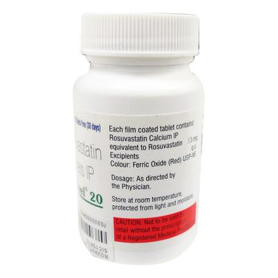 ROZAVEL 20 Tablet 60+(30 FREE)'s - High Cholesterol-Dys