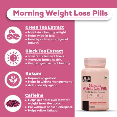 Sheneed Morning Weight Loss Pills Capsule 60's + Evening Weight Loss Pills Capsule 60's - Weight Loss