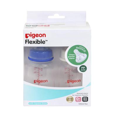 Pigeon Peristaltic Nursing Bottle Twin Pack Kpp Nipple - Blue & White (S) 120 ml - Feeding & Nursing