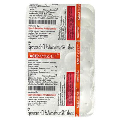 Acemyoset Tablet 10'S - Pain relief-Nsa