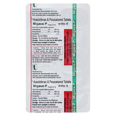 MIGACE P Tablet 10's - Pain relief-Nsa