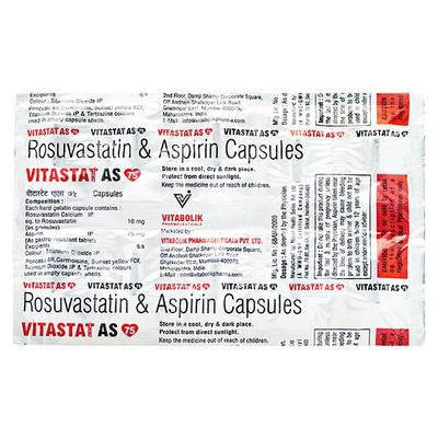 VITASTAT AS 75mg Capsule 10's - High Cholesterol-Dys