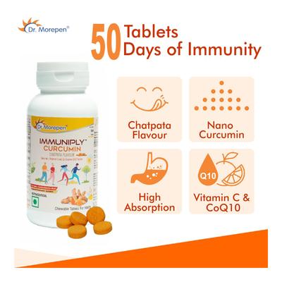 Dr. Morepen Immuniply Curcumin Chatpata (Adults) 50's - Health Products