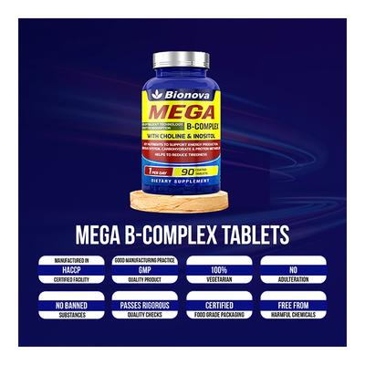 Bionova Mega B-Complex Tablet 90's - Multi-Vitamins
