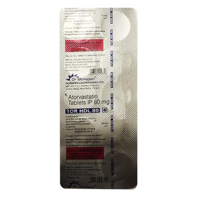 TOR HDL 80 Tablet 10's - High Cholesterol-Dys