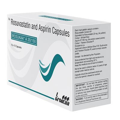 Rosukaa A 20/150mg Capsule 10'S - High Cholesterol-Dys