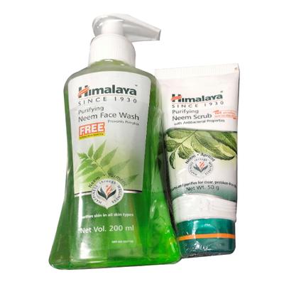 Himalaya Purifying Neem Face Wash 200 ml + Free Himalaya Purifying Neem Scrub 50 gm - Face Scrubs