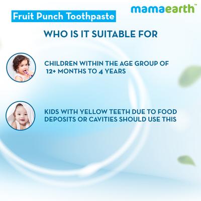 Mamaearth Fruit Punch Kids Toothpaste 50 gm - Baby Oral Care