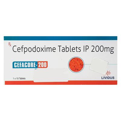 CEFACORE 200 Tablet 10's - Bacterial Infections-Cep