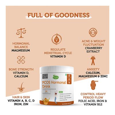 She Need Plant Based PCOS Hormonal Drink - Orange Flavour 300 gm - Daily Health Drinks