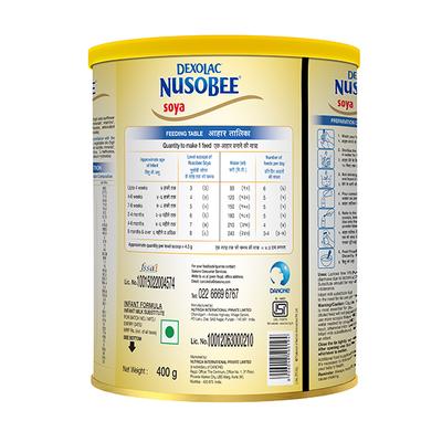 Dexolac Nusobee Soya (Upto 24months) 400 gm - Tin - Baby And Infant Supplements
