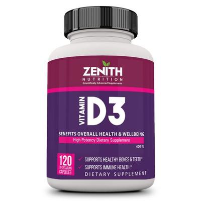 Zenith Nutrition Vitamin D3 Capsules 120's - Multi-Vitamins