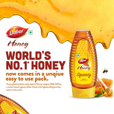 Dabur Honey Squeezy 400 gm (Buy 1 Get 1 Free) - Honey
