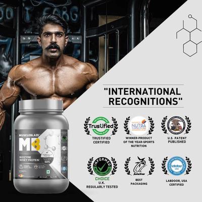 MuscleBlaze Biozyme Performance Whey Powder - Magical Mango 1 kg - Whey Proteins