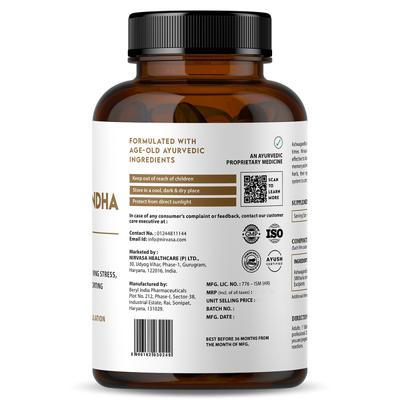 Nirvasa Ashwagandha Tablet (Pack of 5 x 60's) 1's - Sexual Care