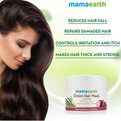 Mamaearth Hair Mask - Onion 200 gm - Hair Masks & Packs