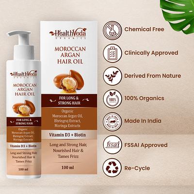 Health Veda Moroccan Argan Hair Oil 100 ml - Hair Oils