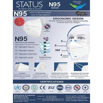 Shital Comfit 3D Face Mask - White (Pack of 5) - Face Mask