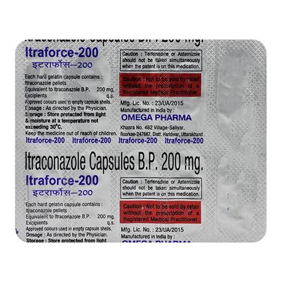 ITRAFORCE 200 Capsule 10's - Fungal Infections-Anf