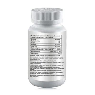 La nature's Flax Seed Oil 1000 mg Softgel capsules 60's - Speciality Medicines