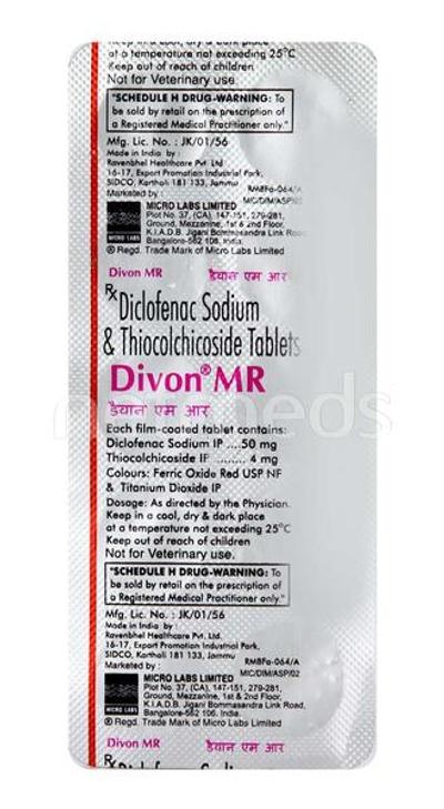 Divon MR Tablet 10'S - Pain relief-Nsa