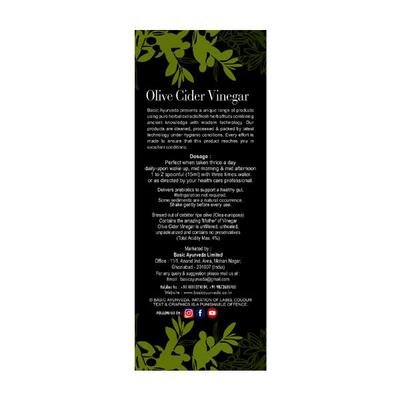 Basic Ayurveda Oilve Cider Vinegar 1000 ml - Ayurvedic Juices