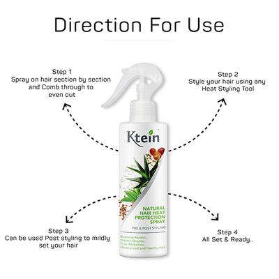 Ktein Natural Hair Heat Protection Pre & Post Styling Hair Spray 200 ml - Hair Sprays & Mists