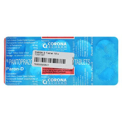 PARON D Tablet 10's - Ulcer/Reflux/Flatulence-Aaa