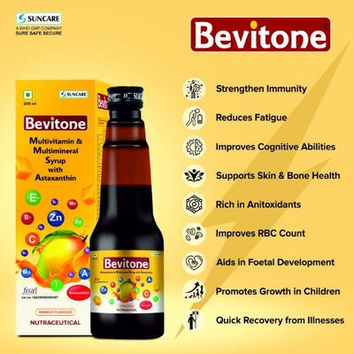 Suncare Bevitone Multivitamin Syrup - Mango 200 ml - Multi-Vitamins