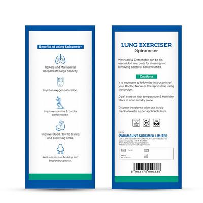 Paramount Lung Exerciser Spirometer 1's - Respiratory Therapy