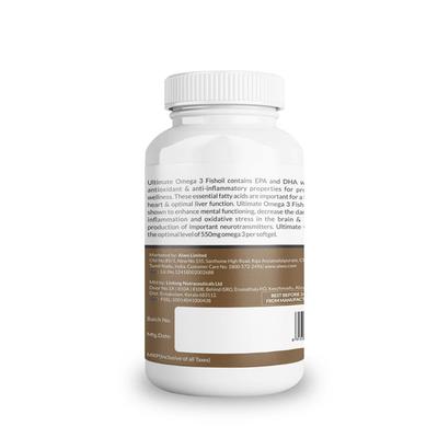 Aiwo Ultimate Omega 3 1000 mg Capsule 180's - Omega Fish Oil Fatty Acids