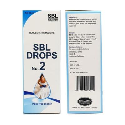 SBL Drops No. 2 ( DysemeDrops No.rrhoea) 30 ml - Homeopathic Drops