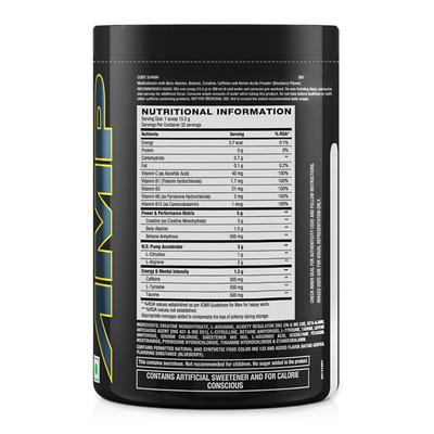GNC Pro Performance AMP Gold Series Ultra Rush Powder - Blueberry Flavour 500 gm - Workout Essentials