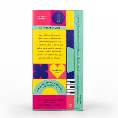 Bleu Natural Latex Condoms Combo (Ultra Thin 8's + Spiral 8's) - Plain/Flavoured Condoms