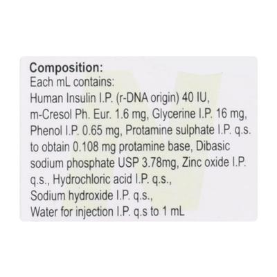 HUMINSULIN NPH 40IU INJECTION 1x10ML (N) - Diabetes-Ins
