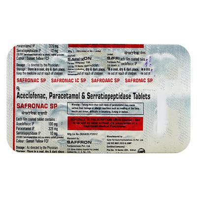Safronac SP Tablet 10'S - Pain relief-Nsa