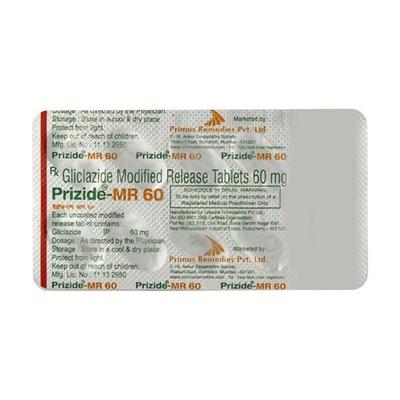 Prizide MR 60mg Tablet 10'S - Diabetes-Ant