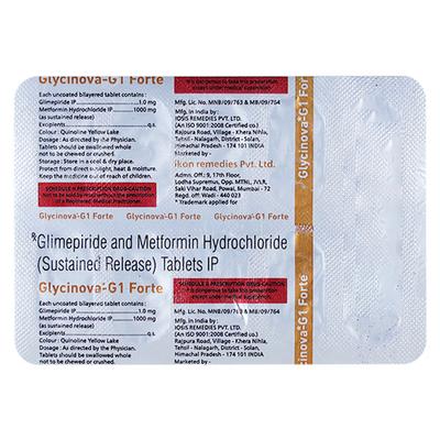 GLYCINOVA G FORTE 1mg Tablet 10's - Diabetes-Ant