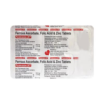 Ferriden Xt Tablet 10's - Supplements-Vam