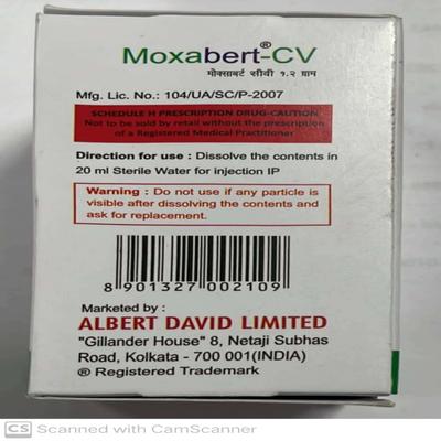 MOXABERT CV 1.2gm Injection 1's - Bacterial Infections-Pen