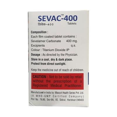 SEVAC 400 Tablet 10's - Poisoning/Overdose-Ant