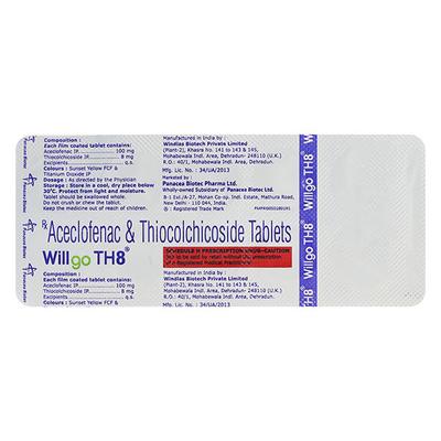 WILLGO TH 8 Tablet 5's - Pain relief-Nsa