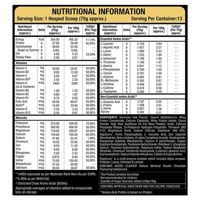 MuscleXP Pro Mass Gainer Powder (13 Servings) - Double Chocolate Flavour 1 kg - Weight Gain