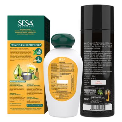 Sesa Hair Combo Pack (Sesa Ayurvedic Oil 100 ml + Sesa Ayurvedic Medicinal Shampoo 200 ml) - Personal Care (Ayush)