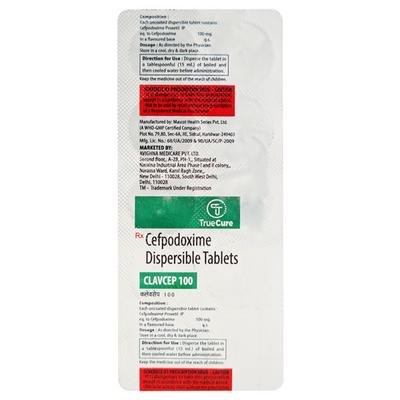 CLAVCEP 100 Dispersible Tablet 10's - Bacterial Infections-Cep
