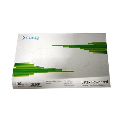Matig Latex Powdered Medical Examination Gloves (GL50P) (L) 100's - Surgical Consumable