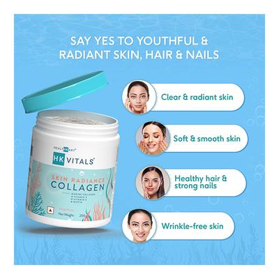 HK Vitals Marine Collagen Supplement (Orange) 200 gm - Hair & Skin