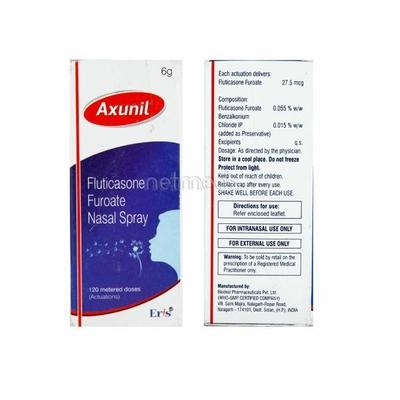 Axunil 27.5Mcg Nasal Spray 120Mdi - Nasal Congestion-Nas