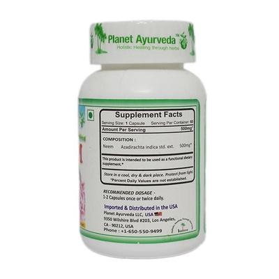 Planet Ayurveda Neem Capsules 60's - Pure Herbs